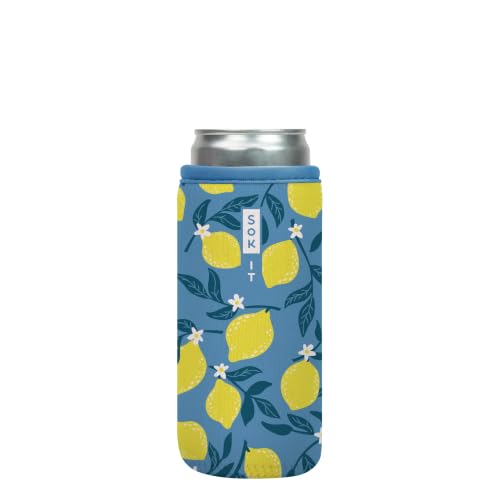 CanSok Sleeve for Beer & Soda Insulated Neoprene Cover (Main Squeeze / 12oz Slim Can Sleeve)