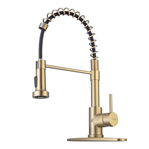 Pull Down Kitchen Faucet (Gold)