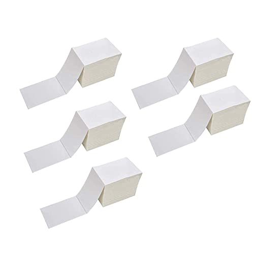 Fanfold 4 x 6 Direct Thermal Shipping Labels with Perforations (5 Stacks=5000 Labels / White)