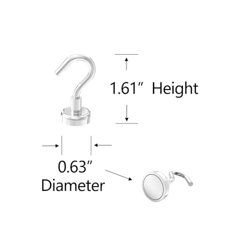 Heavy Duty Magnetic Hooks 5 (32 Count)