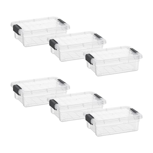 1.27 Quart Clear Plastic Storage Containers with Lids (1.27 Quart)