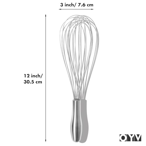 18 10 Stainless Steel Whisk (12 inch silver)