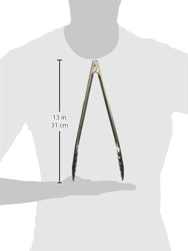 Coiled Spring Extra Heavyweight Stainless Steel Utility Tong (12-Inch / Extra Heavy-Duty)
