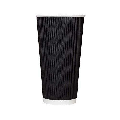 C KRC520B 20 oz Ripple Paper Hot Cups (500 Count (Pack of 1) / Black)