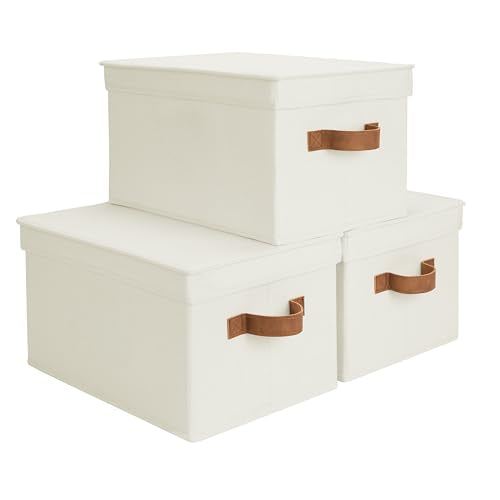 Closet Storage Bins (Ivory / Large)