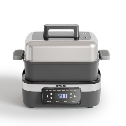 8-in-1 Digital Multifunctional Electric Skillet with Lid