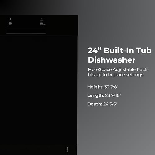 24" Built In Dishwasher (Black)