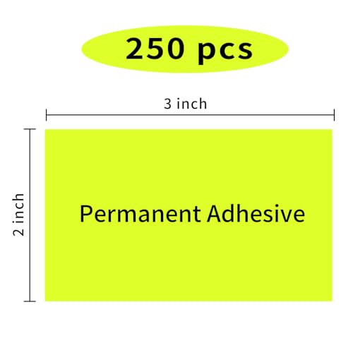 Neon Colored Labels Stickers 3 x 2 Inch
