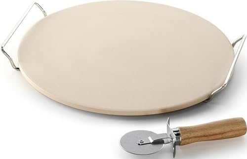 Tan Pizza Stone Set (Round)