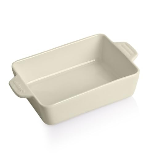 Sweejar Ceramic Baking Dish (Beige / Rectangle 6.5 x 4.9IN)