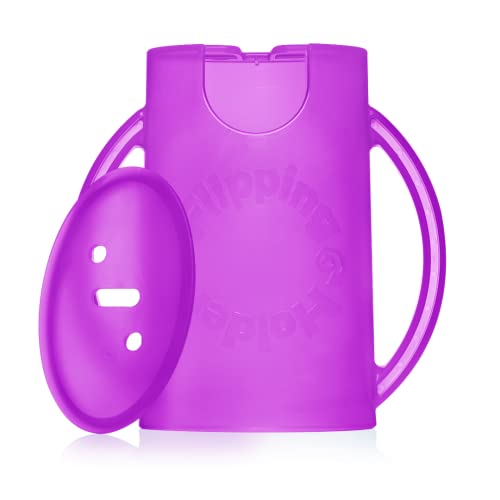 Squeeze Proof Food Pouch Holder for Toddlers (Green & Purple)