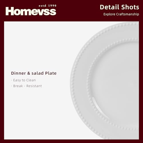 HomeVss New Bone China Dinnerware Set (Pearl / Service for 4 - 16pc Set)