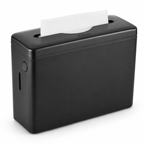 Multifold Paper Towel Dispenser Countertop Black Wide Design Large Capacity (D-34 Black)