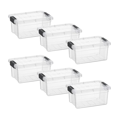 1.85 Quart Clear Plastic Storage Boxes with Lids (1.85 Quart)