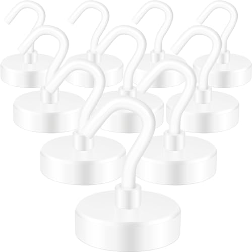 Magnetic Hooks (White / 1.02 inches)