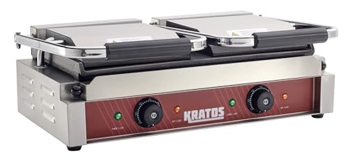 Commercial Electric Panini Sandwich Grill with Smooth Plates (Large w/ Smooth Plates)