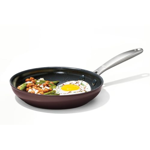 Enhanced 8” Frying Pan Skillet (8" Frying Pan Skillet / Dark Burgundy)