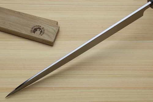 Shiroko High Carbon Steel Kasumi Yanagi Magnolia Handle Sushi Sashimi Chef Knife (11.8" / Magnolia Handle)