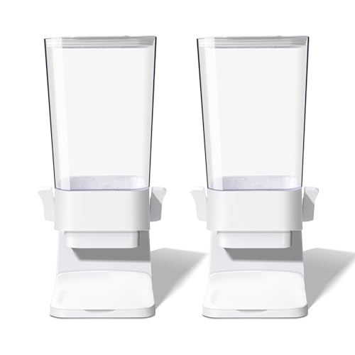 Cereal Dispenser Countertop (5L, White, 2Pc / 5L)