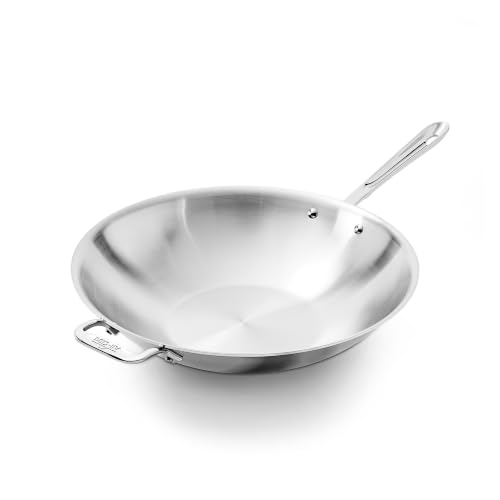 D3 Stainless Steel 14" Wok Pan with Lid (14 inch)