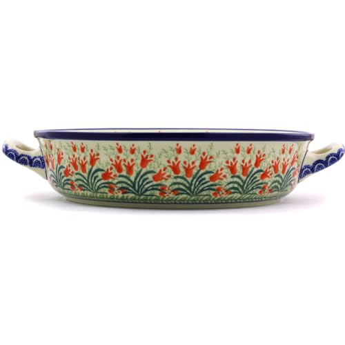 Round Baker with Handles 10 (Crimson Bells)