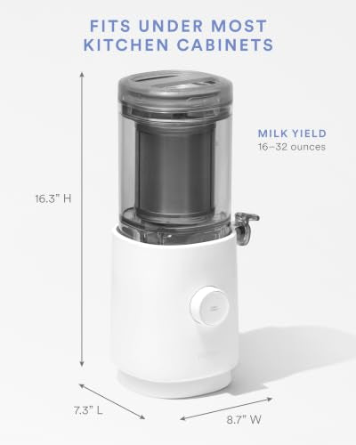 M1 - Plant-Milk Maker - Homemade oat and nut milk - White (32 Fl Oz)