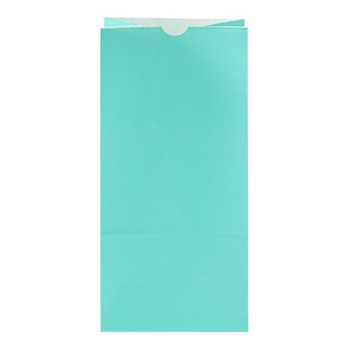 Bakery Bags 100 Pack of 6.1 x 4 x 11.8 Inches Grease (8 lb / Turquoise)