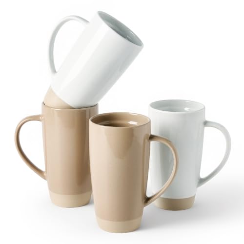 Milkyway Coffee Mugs (Milkyway-White and Cinnamon Brown / 4pcs)