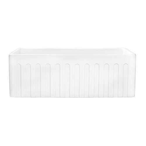 33x20 in White Reversible Fireclay Farmhouse Sink (33 Inch - Single Bowl)