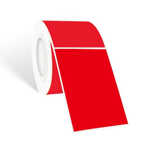 250 Red 2*3 Inch Rectangle Removable Writable Color Coding Labels (Red / 2*3 inch)