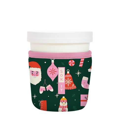 IceCreamSok Insulated Neoprene Cover (Tis the Season / Fits Tapered Pints)
