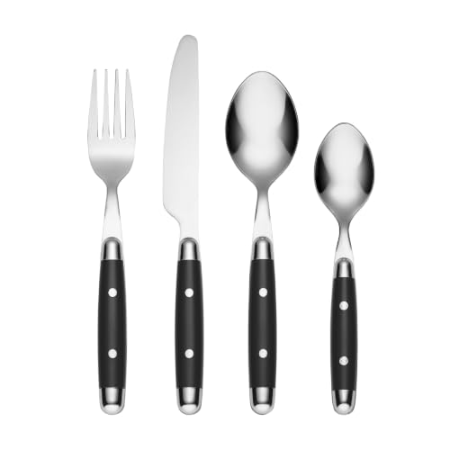 Jubilee Black Stainless Steel Silverware Set for 4 (Black (Pack of 1))