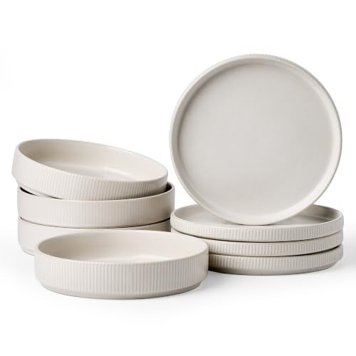 Stoneware Dinnerware Sets for 4 (Matte White)