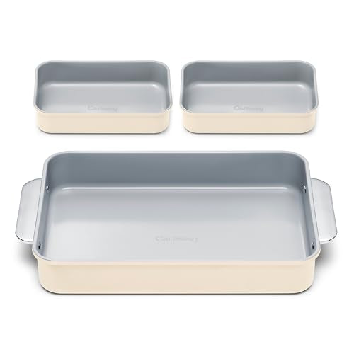 Non Stick Rectangle Baking Pan Set (Cream / Rectangle Pan Trio)