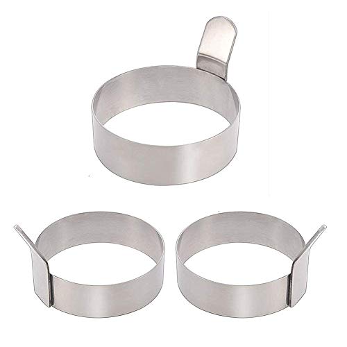 Egg Ring 3 Inch Stainless Steel Omelet Mold Pancake Ring Metal Kitchen Cooking Tool