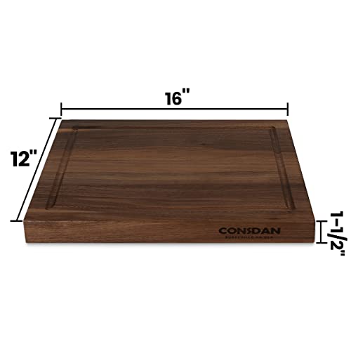 Walnut Cutting Board for Kitchen (Black Walnut(1-1/2" Thick))
