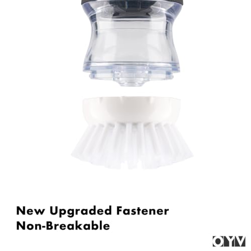 Soap Dispensing Palm Brush Set (White/Clear/Black)