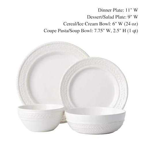 Le Panier Place Setting 4pc Whitewash Dinnerware Set (Whitewash / 4pc)