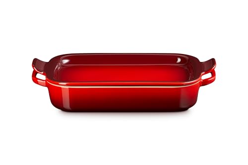 Stoneware Rectangular Dish with Platter Lid (Cerise)
