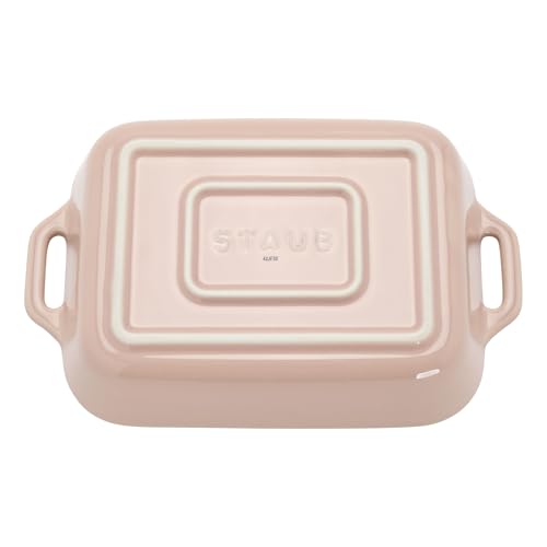 Ceramic 3 pc Rectangular Baking Dish Set (3-pc / Macaron Pastel Pink)