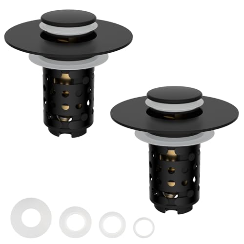 2PCS Universal Bathroom Sink Drain Strainer Hair Catcher (2 Count)