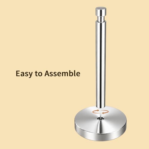 3.9lbs Heavy Duty Paper Towel Holder Countertop Weighted Base (Chrome)