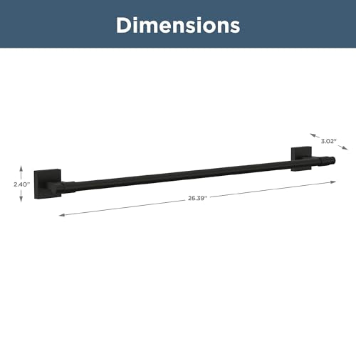 Towel Rack 24 Inch Matte Black Towel Bar for Bathroom (24 inch / Matte Black)