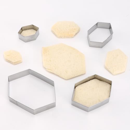 Hexagon Cookie Cutter Set 4 Sizes (Hexagon-GEM)