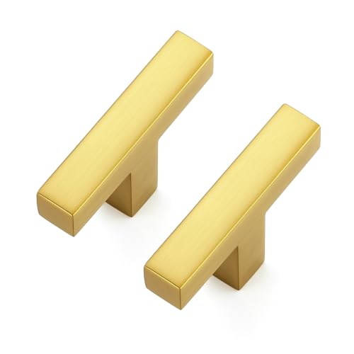 Gold Cabinet Handles Solid Cabinet Pulls (Gold / Single Hole)