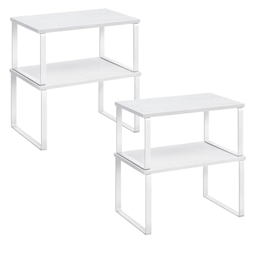 Cabinet Organizer Shelf (Cloud White + Snow White / 2*S (5.4"H) + 2*S (6.2"H))