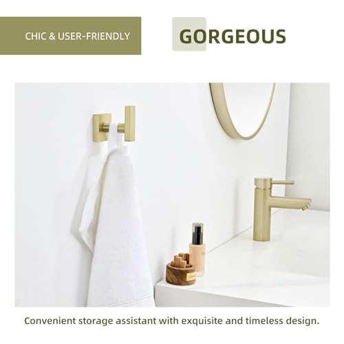 Bathroom Towel Hook (Brushed Gold)