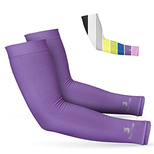 Cooling Arm Sleeves for Men & Women (1 Pair: Purple / One Size)