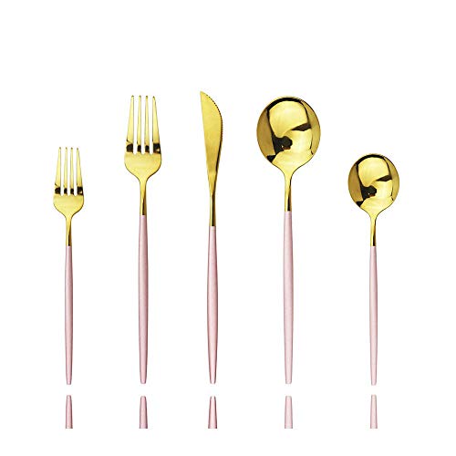 Pink Gold Silverware Set (Service for 4 / Pink Gold)