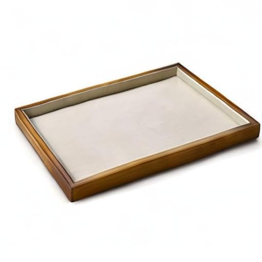 Solid Wood Jewelry Tray (Creamy-white flat tray)